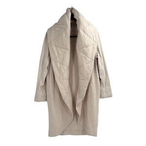 Young Fabulous & Broke Sandrine Quilted Coat Womens M/L Ivory Boho Oversize